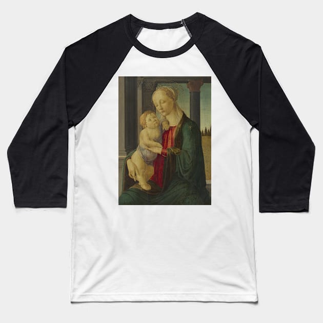 Madonna and Child by Sandro Botticelli Baseball T-Shirt by Classic Art Stall